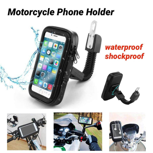 5.5 Inch Waterproof Phone Holder for Bike & Scooter | Handlebar Mount Mobile Stand Case