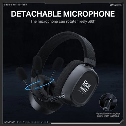 ONIKUMA GT839 Multi Mode Gaming Headset 45H Playback Bluetooth 5.4 Wired 2.4GHz Memory Foam Comfort 1 Year Warranty