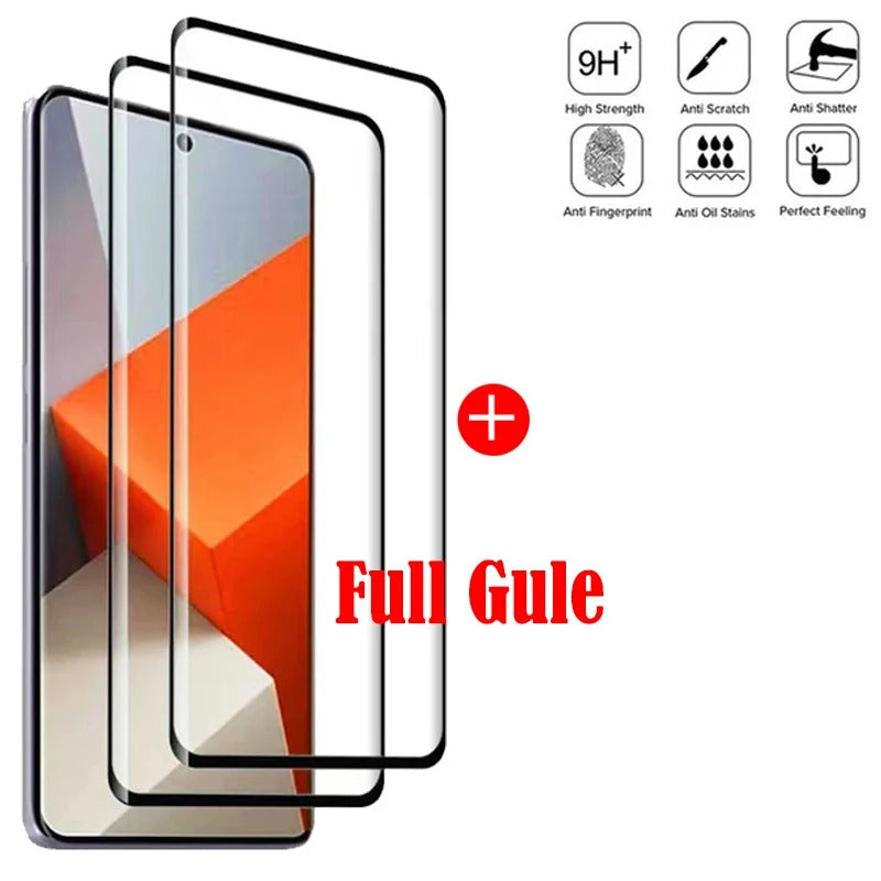 Full Glue Unipha Curved Edge Tempered Glass for Redmi Note 13 Pro Plus – Full Coverage HD Clear Screen Protector