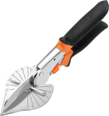 Casing Cutter 45-135 Degree Adjustable Miter Shears, SK5 Replaceable Blade Angle Trim Cutter for PVC Trunking Wood Craft