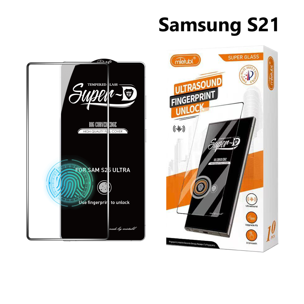 Samsung S21 Super D Tempered Glass 3D Tempered Glass Screen Protector for Samsung S 21 Tempered Glass With FingerPrint Unlock
