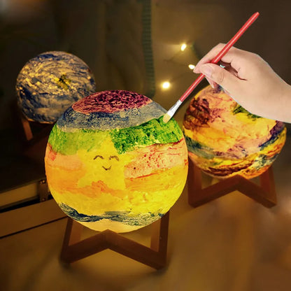 3D Print Moon Lamp Battery LED Night Light Warm Color Moon Lamp Children's Night Lamp Bedroom Decoration Birthday Gifts