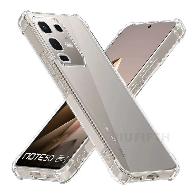 Infinix Note 50 Pro Clear Back cover Case Silicon Soft Protect Phone Cases Transparent Shockproof Airbag Cover