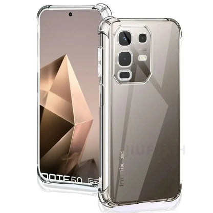 Infinix Note 50 Pro Clear Back cover Case Silicon Soft Protect Phone Cases Transparent Shockproof Airbag Cover