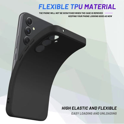 Samsung A14 4G Velvet & Transparent Back Cover Phone Case Black Soft Silicone Phone Case For Samsung A 14 4G Back Cover