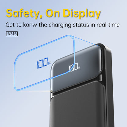 Aspor A315 10000mAh Power Bank PD 22.5W Fast Charging Portable External Phone Charger