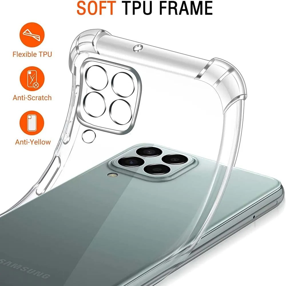 Samsung A22 M 22 Transparent Funda Samsung A 22 M22 Case Ultra Thin HD Clear Soft Shockproof Cover for Samsung A22 M22 Transparent Back Cover