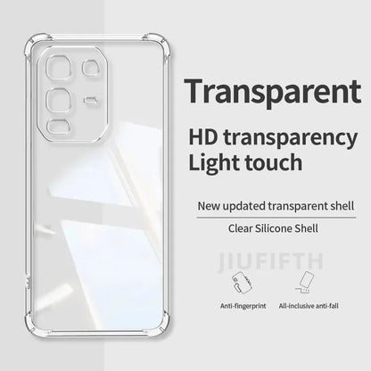 Infinix Note 50 Pro Clear Back cover Case Silicon Soft Protect Phone Cases Transparent Shockproof Airbag Cover