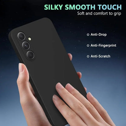 Samsung A14 4G Velvet & Transparent Back Cover Phone Case Black Soft Silicone Phone Case For Samsung A 14 4G Back Cover