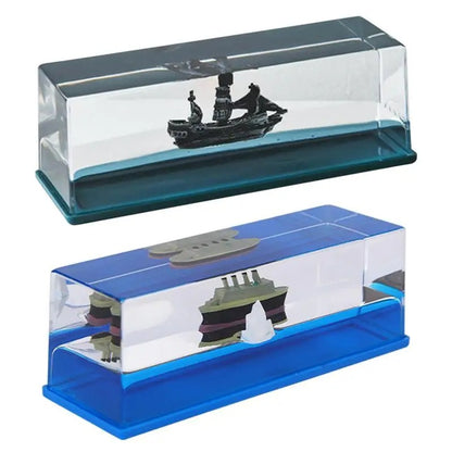 Liquid  wave cruise ship Decoration Cruise ship fluid drifting bottle titanic table decoration ornaments graduation gift birthday gift for boys and girls