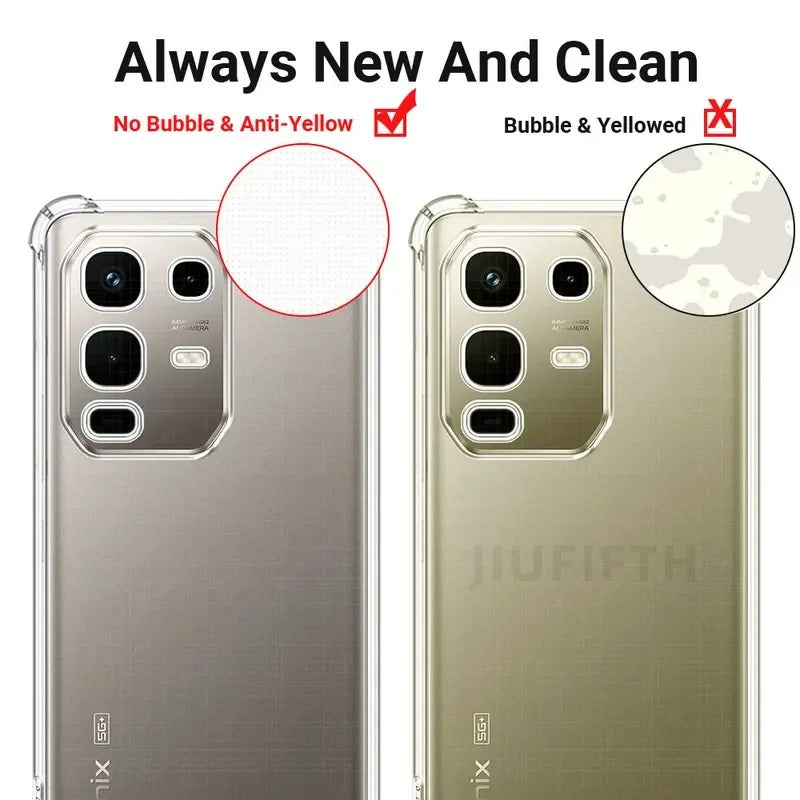 Infinix Note 50 Pro Clear Back cover Case Silicon Soft Protect Phone Cases Transparent Shockproof Airbag Cover