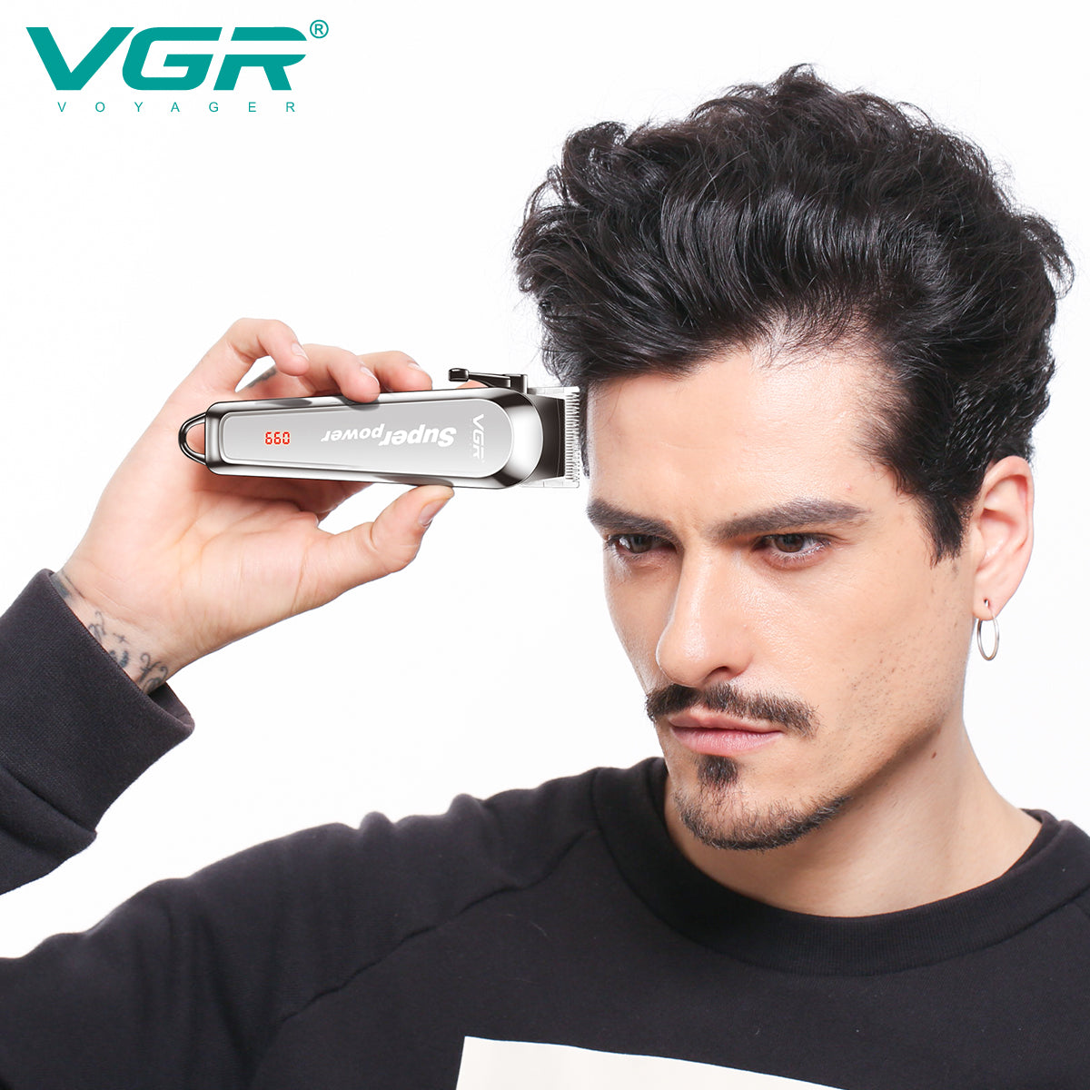 VGR Hair Trimmer Clipper V-060 Hair Cutting Machine Barber Clippers Rechargeable Professional Electric Hair Trimmer for Men with COMB