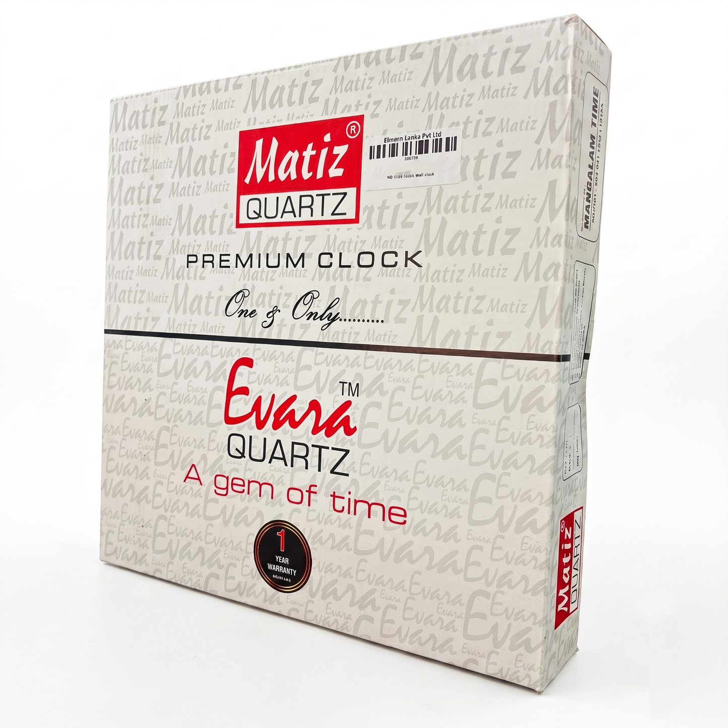 Matiz 30cm Modern Transparent Wall Clock Black & Silver Transparent wall clock