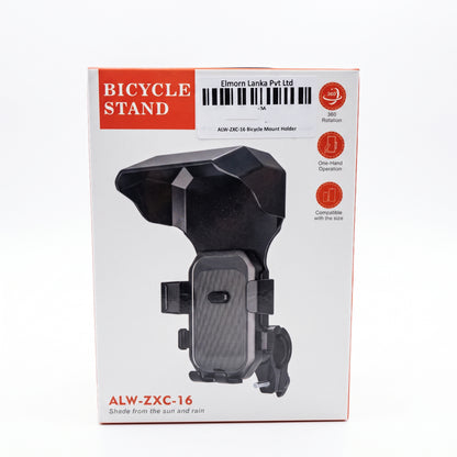 Motorcycle Handle Phone Mount Holder with Integrated Sun Visor & Rain Shield
