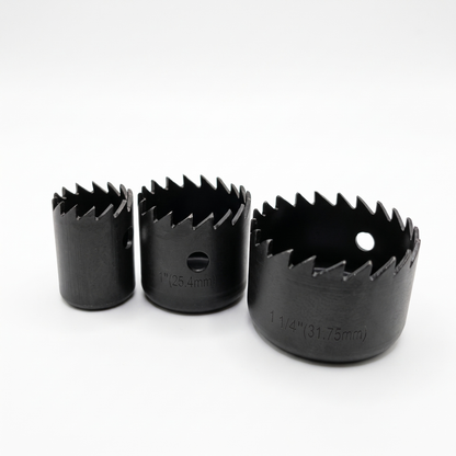 TATNAD 11 Piece Hole Saw Set Steel Hole Cutter Kit with Mandrels & Hex Key for Wood, Plastic & Thin Metal