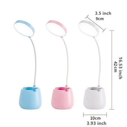 Rechargeable LED Table Lamp with Folding Clamp – Eye Protection Desk & Reading Light with 18650 Battery